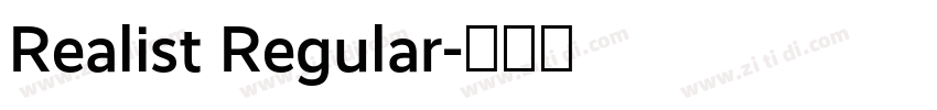 Realist Regular字体转换